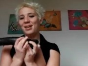 Huge didlo for french charlie ass