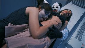 Ticklish Kristy in the Clutches of Terrifier and His Girlfriend - A Treat for Her Belly and Feet (FULL HD MP4)