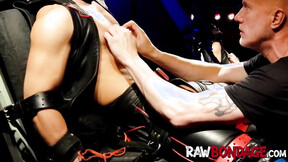 ”Sub Devin Franco cries out in pleasure of hardcore tit play”