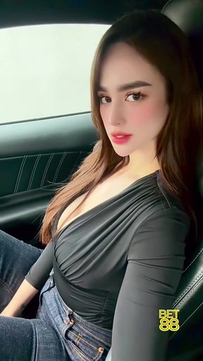 Filipina celebrity Babe poses seductively while sitting