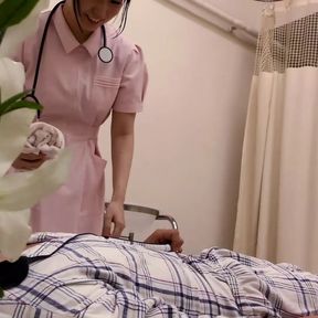 Asking an Angel in White to Stroke My Now-Exposed Dick in a Hospital Room -2