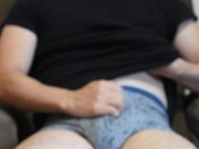 japanese touched tiny dick with underwear on