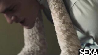 Reunited lovers suck and fuck to frantic multiple orgasms