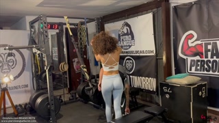 FAKE PERSONAL TRAINER with BEATRICE SEGRETI FUCKING A TEEN CURLY BRUNETTE AFTER A WORKOUT