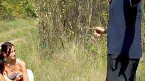 ”A CHARMING BRUNETTE FUCKS A POLICEMAN DRY”