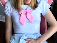 Beautiful Russian teen masturbating on webcam w toys