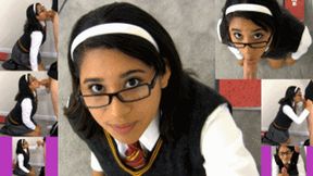 Hogwarts witch eRica milks a cock until magic cum spews all over her