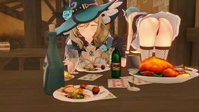 Genshin Impact Lisa Hentai Sex In Different Positions Creampie Mmd 3D Clear Blue Hat