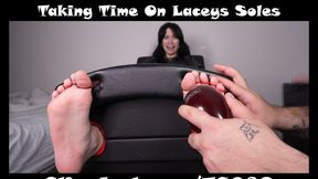 Taking Time on Laceys Soles