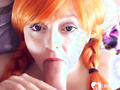 Sensual egirl takes a penis in her mouth