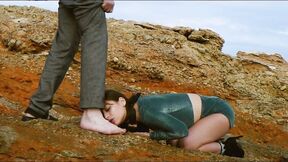 Sweet Silvia Soprano submits to her dominant's feet & prick on the Spanish seas