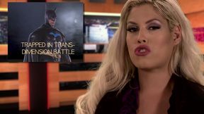 Lusty Villains Scene 2 - Orgy with Three Busty Blonde Superheroines in Lingerie Sharing Cumshot