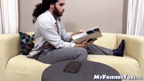 ”Nathaniel took his shirt & socks off & showed his satisfying barefoot while be”