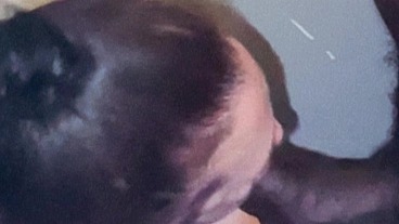 Giving a thick black cock amazing head