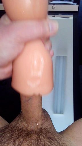 Pocket pussy cumshot explosion. Watch me French this mirror in a massive load oh hot cum, I shoot far on this one