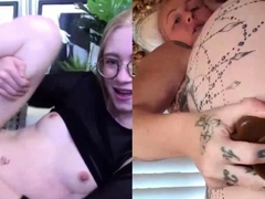Blonde tight pussy babe solo toy fun in glamour masturbation
