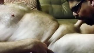 Hot homemade video of a kinky guy who gags on his own juice