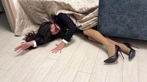 Blanket Monster catching girl, Lia Eaten By The Blanket Monster, Girl Swallowed By Blanket Monster, Foot Play, Stuck Girl, Feet Spasm, Shoeplay in Louboutin so Kate 120