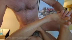 Verbal Stepdaddy Bareback Me in Bed, Suck Stepdaddy in the Hotel Shower