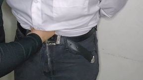 Belly punching in blouse