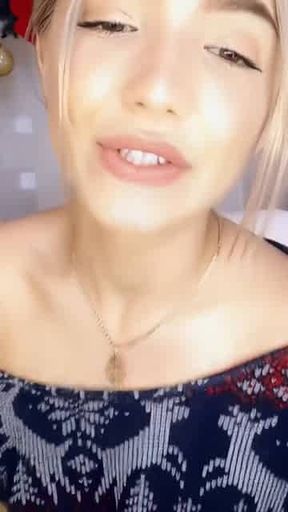 Stunning hot French Amateur Teen stripping and fingering on webcam