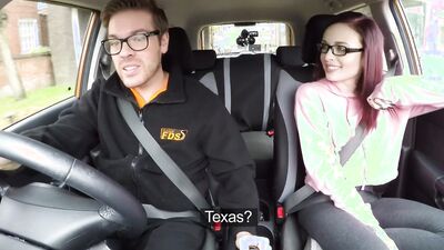 Chloe Carter & Ryan Ryder get wild in Fake Driving School - POV anal sex with small ass & big dick action!