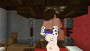 Minecraft Jenny Mod Fapcraft - Ellie, a Goth dommy mommy with a cow bikini and tasty milkers