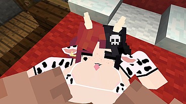Minecraft Jenny Mod Fapcraft - Ellie, a Goth dommy mommy with a cow bikini and tasty milkers