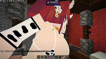 Minecraft Jenny Mod Fapcraft - Ellie, a Goth dommy mommy with a cow bikini and tasty milkers