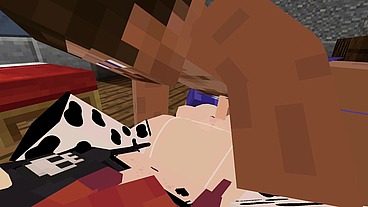 Minecraft Jenny Mod Fapcraft - Ellie, a Goth dommy mommy with a cow bikini and tasty milkers