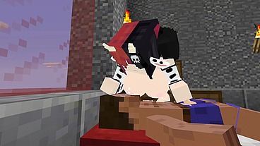 Minecraft Jenny Mod Fapcraft - Ellie, a Goth dommy mommy with a cow bikini and tasty milkers