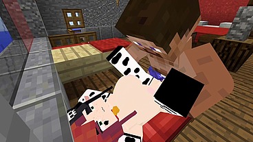 Minecraft Jenny Mod Fapcraft - Ellie, a Goth dommy mommy with a cow bikini and tasty milkers