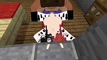 Minecraft Jenny Mod Fapcraft - Ellie, a Goth dommy mommy with a cow bikini and tasty milkers