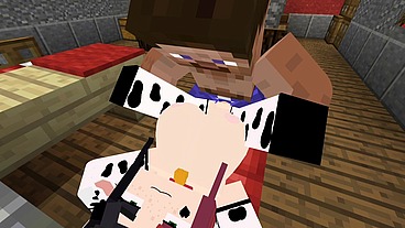 Minecraft Jenny Mod Fapcraft - Ellie, a Goth dommy mommy with a cow bikini and tasty milkers
