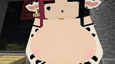 Minecraft Jenny Mod Fapcraft - Ellie, a Goth dommy mommy with a cow bikini and tasty milkers