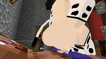 Minecraft Jenny Mod Fapcraft - Ellie, a Goth dommy mommy with a cow bikini and tasty milkers