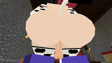 Minecraft Jenny Mod Fapcraft - Ellie, a Goth dommy mommy with a cow bikini and tasty milkers
