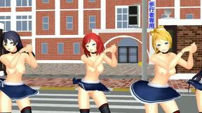 【MMD】LoveLive! Shake It with a rugged skirt!【R-18】