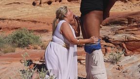 WonderFeetWoman Greek Goddess Desert Valley Quickie Blowjob