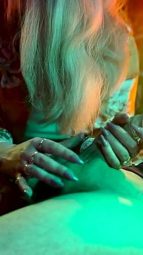 Step Aunt Gives a Secret Handjob During Show and Tell