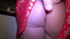 🍳 red & gold dress kitchen play – spanking, blowjob, doggy & intense orgasm 298
