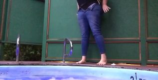 Solo Hot Tub Fun with Christi Cream Cake
