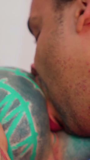 Tattooed Slut Takes Massive BBC Balls-Deep in Ass, ATM, Gagging Deepthroat Thick Facial   Clip 1