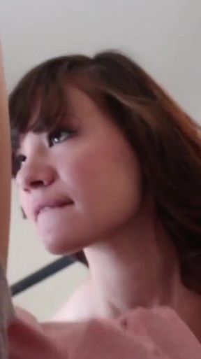 Emotional moment from &quot;The brunette teaches her best friends about her lesbian side with a lovely threesome&quot;