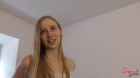 MyDirtyHobby - Blonde teen caught masturbating and creampied