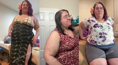 Hairy BBW with huge ass and small tits in natural slice of life clips