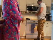 Casually stroking in front of the maintenance guy