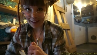 I Completely Drench My Fuck Buddy's Cock in My Spit - Oliva Jarden