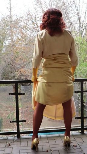 Desperate Gold Satin Lady   Clip 2