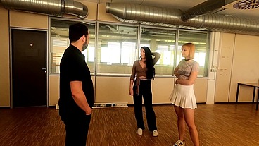 2 Horny German Teens Are Getting Fucked by Landlord